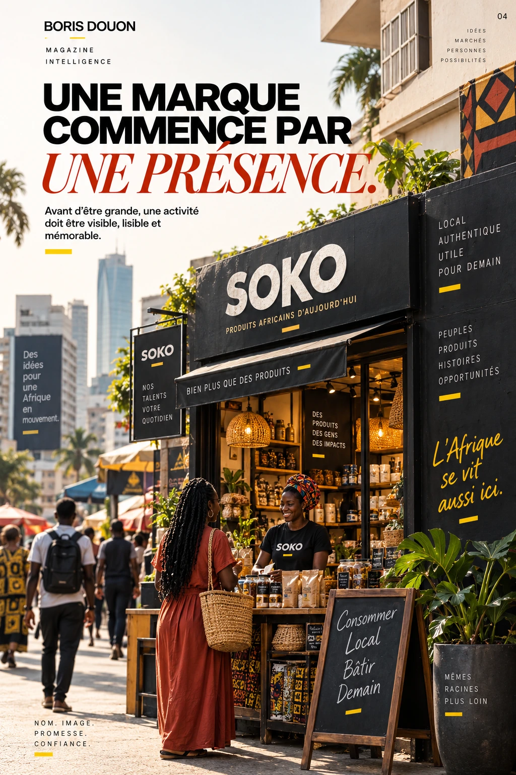 Planche originale : Une marque commence par une présence.