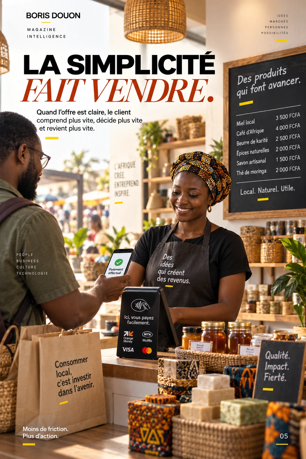 Planche originale : La simplicité fait vendre.